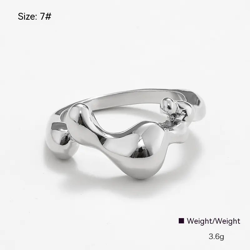 Irregular Metal Ring for Women - Unique Design