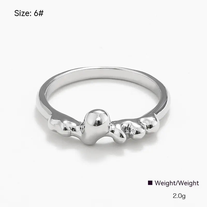 Irregular Metal Ring for Women - Unique Design
