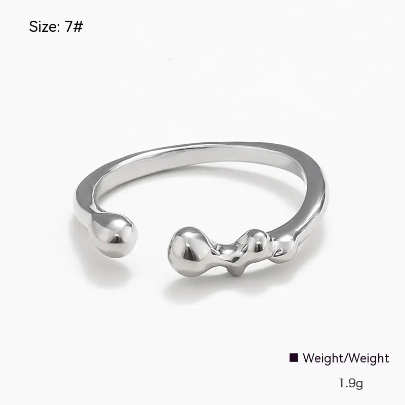 Irregular Metal Ring for Women - Unique Design