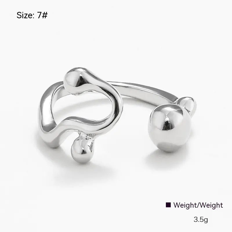 Irregular Metal Ring for Women - Unique Design