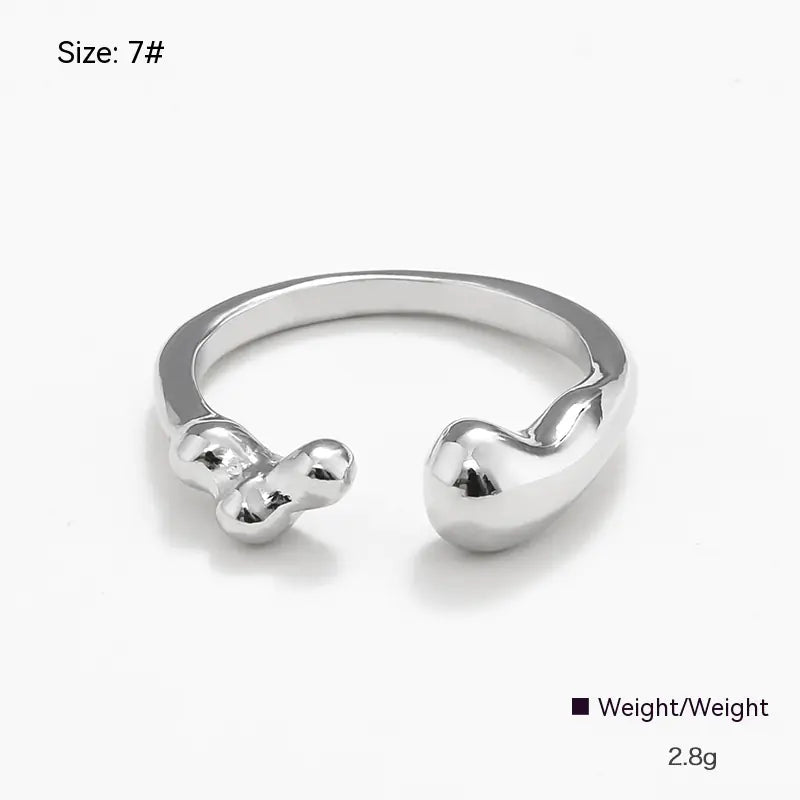 Irregular Metal Ring for Women - Unique Design